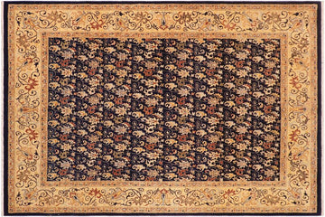 handmade Transitional Kafkaz Chobi Ziegler Blue Beige Hand Knotted RECTANGLE 100% WOOL area rug 8 x 10
